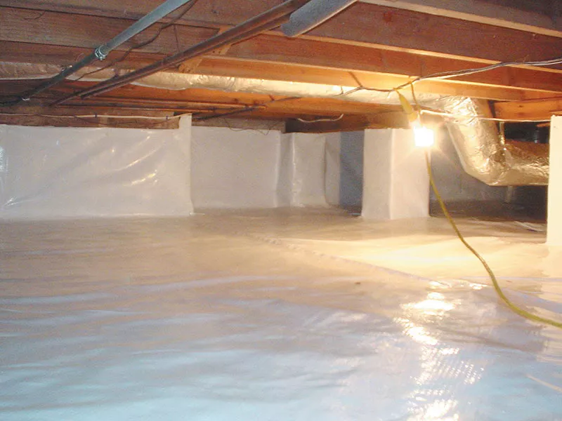 Conditioned crawl space.